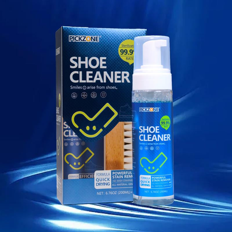 Shoe Cleaner(6.76 Oz), Sneaker Cleaner Foam for Removing Stains and Dirt, Shoe Cleaning Solution for White Shoes, Ideal for Footwear, Safe for Leather, Suede, Nubuck, Cotton, Knits,White Shoe Foam Cleaner-Pickzone