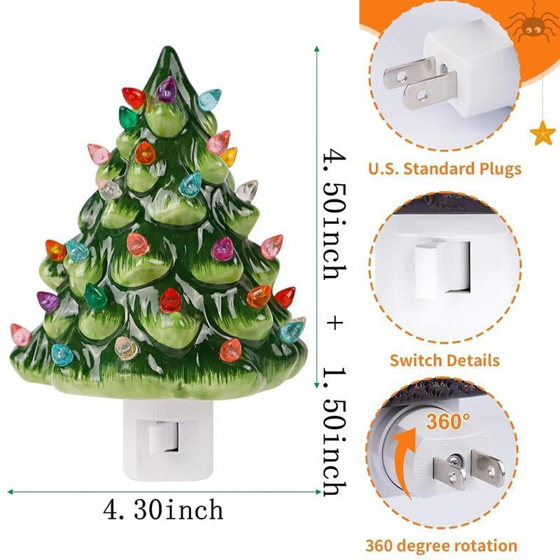 Christmas Tree Lights Lamps Christmas Decoration Night Lights Bedside Lamps Socket Night Lights Holiday Gifts Christmas Gifts